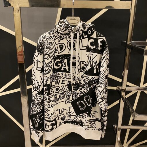 DOLCE & GABBANA Hoodie with graffiti print