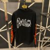 PALM ANGELS FLAME PRINT COTTON HOODIE