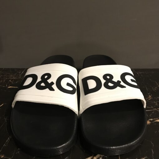 DOLCE & GABBANA BLACK AND WHITE SLIPPER - Image 2