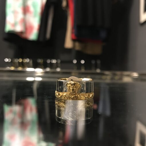 VERSACE GOLDEN SILVER RING