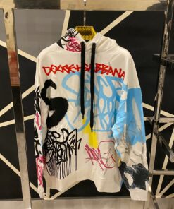 DOLCE & GABBANA hoodie spray-paint graffiti print