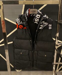 DSQUARED2 BLACK SLEEVELESS JACKET