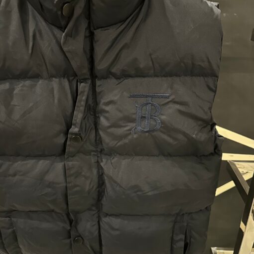 Burberry Blue Puffer Sleeveless Jacket For Men - Image 3