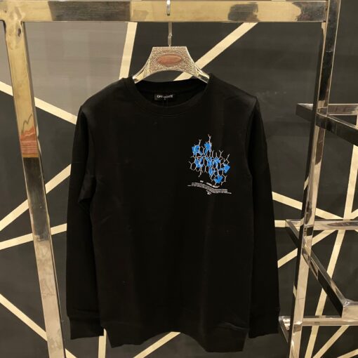 OFFWHITE SWEATSHIRT BLUE PRINT