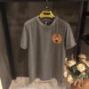 D&G GRAY T-SHIRT BROWN MARRON BADGE