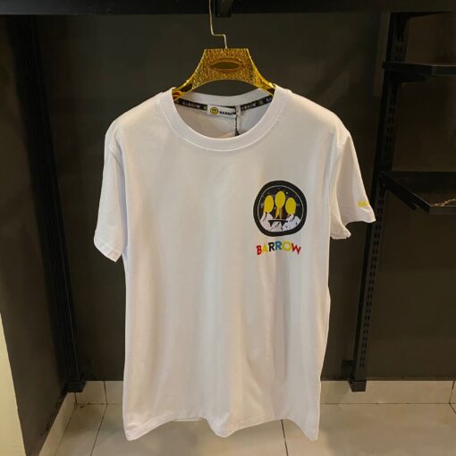 BARROW WHITE T-SHIRT YELLOW BLACK PRINT