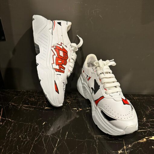 DOLCE & GABBANA WHITE & RED SNEAKERS - Image 2