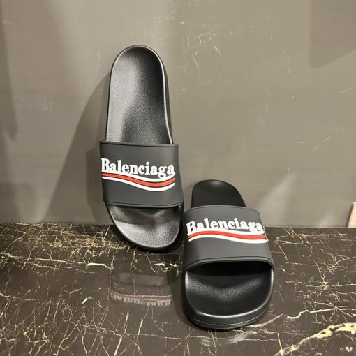 BALENCIAGA RED AND WHITE SLIPPER