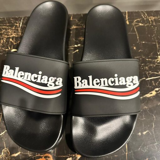 BALENCIAGA RED AND WHITE SLIPPER - Image 2