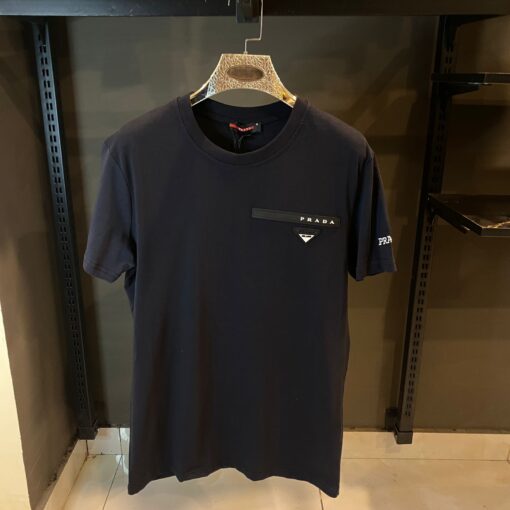 Prada Logo triangle cotton T-shirt