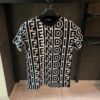 FENDI BLACK TSHIRT WHITE FENDI PRINT