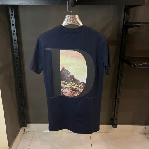 DIOR BLUE TSHIRT MOUNTAIN PRINT - Image 2