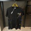 DIOR BLACK TSHIRT WATER MULTI PRINT