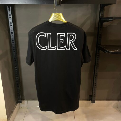 MONCLER BLACK TSHIRT WHITE PRINT - Image 2