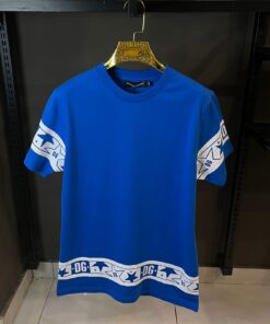 D&G BLUE TSHIRT WHITE PRINT