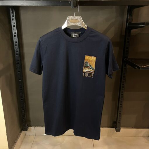 DIOR BLUE TSHIRT MOUNTAIN PRINT