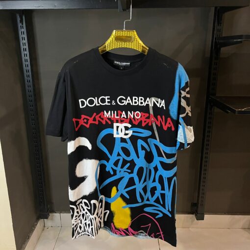 D&G BLACK TSHIRT GRAFFITI