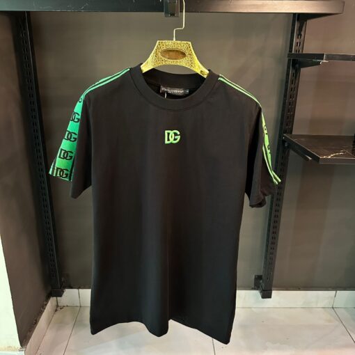 D&G GREEN STRIPS BLACK TSHIRT