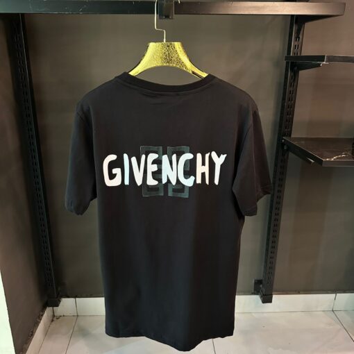 GIVENCHY BLACK TSHIRT WHITE PRINT - Image 2