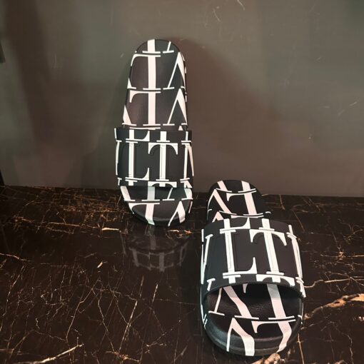 VALENTINO BLACK AND WHITE SLIPPER - Image 3