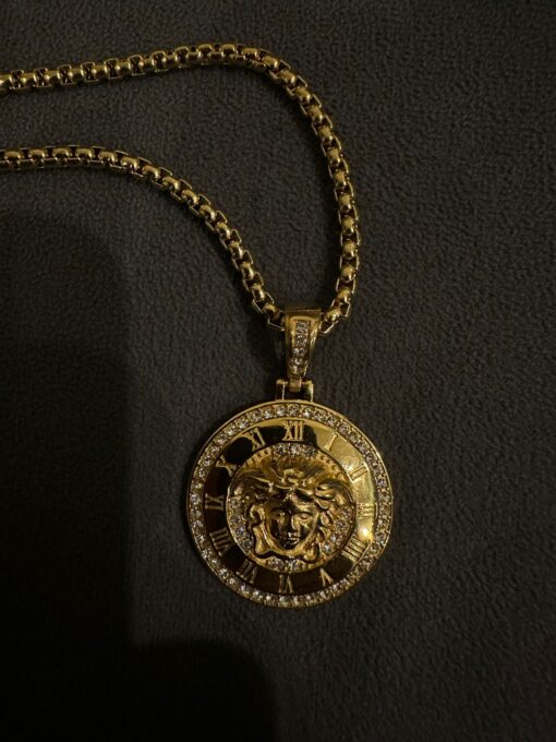 VERSACE GOLDEN PENDANT & CHAIN