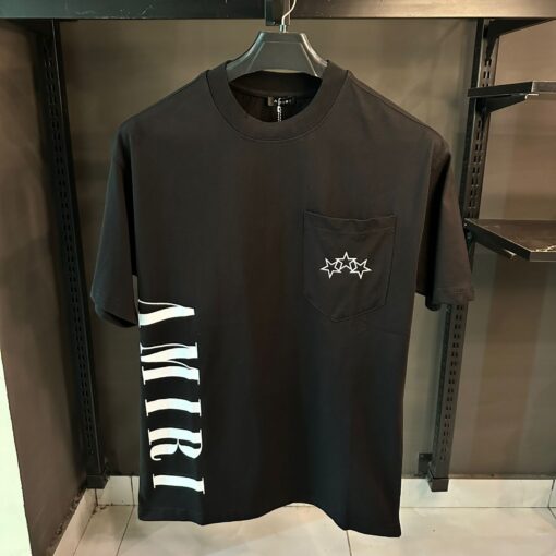 AMIRI BLACK TSHIRT WHITE STARS PRINT