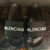 BALENCIAGA BLACK AND WHITE SLIPPER