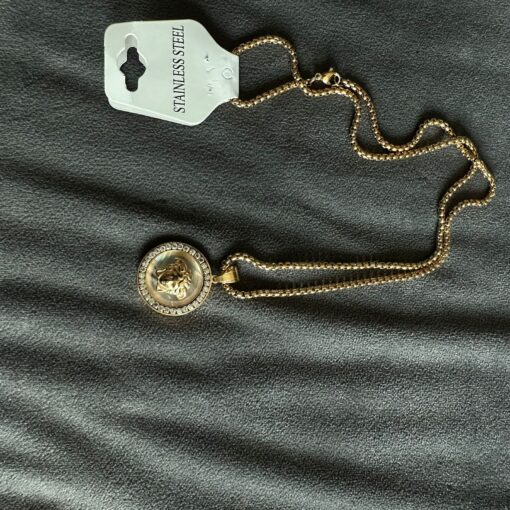 VERSACE GOLDEN PENDANT & CHAIN