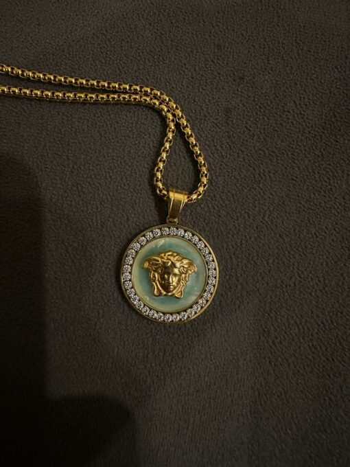 VERSACE GOLDEN PENDANT & CHAIN