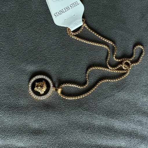 VERSACE GOLDEN & BLACK PENDANT & CHAIN - Image 2