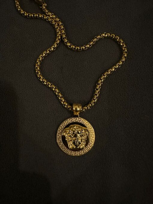 VERSACE GOLDEN PENDANT & CHAIN