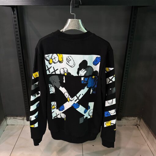 OFFWHITE BLACK SWEATSHIRT WHITE X PRINT - Image 2