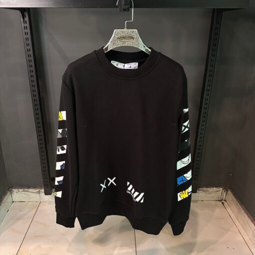 Black Sweatshirt White X Print