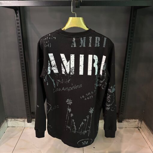 AMIRI SWEATSHIRT WHITE BADGE PRINT - Image 2