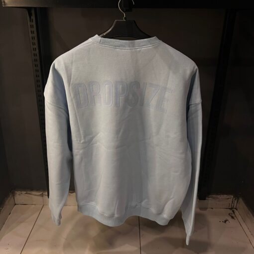 DROPSIZE SKY BLUE SWEATSHIRT RUBER PATCHE OVER SIZED (ORIGINAL) - Image 2