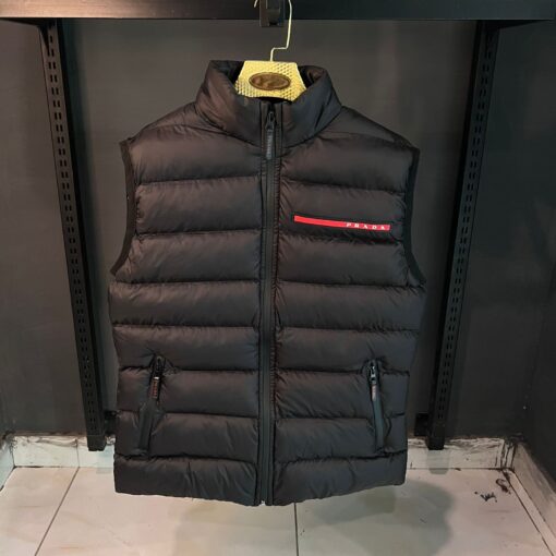 Prada black sleeveless jacket