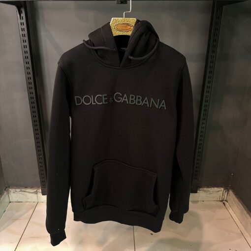 D&G BLACK HOODIE RUBER PATCHE