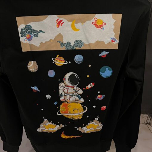 Off White Nike Black Sweatshirt Space Print - Image 4