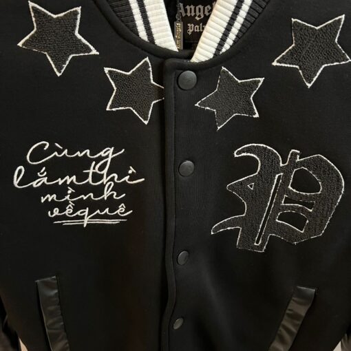 Palm Angels Black Jacket Star Patches - Image 4