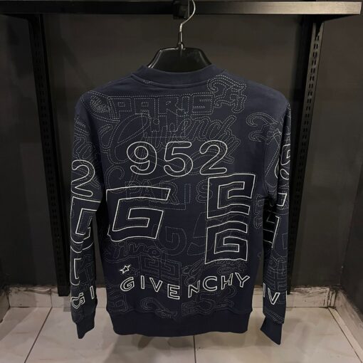 Givenchy Blue Sweatshirt White Gray Print Black - Image 2