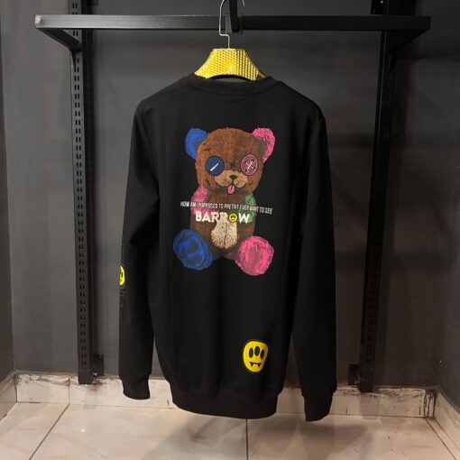 BARROW BLACK SWEATSHIRT MULTI BEAR PRINT - Image 3