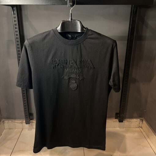 PRADA BLACK TSHIRT BLACK PATCHE