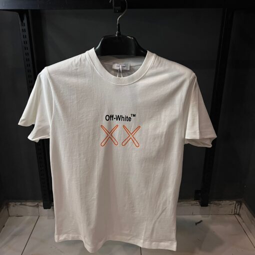 OFFWHITE TSHIRT ORANGE PRINT