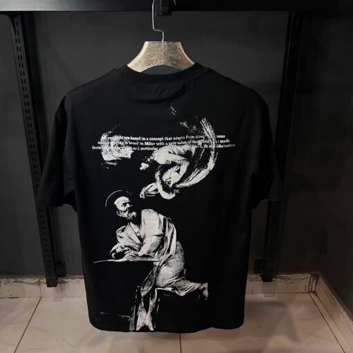 OFFWHITE BLACK TSHIRT WHITE MAN PRINT - Image 2