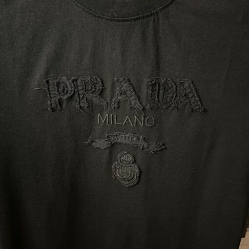 PRADA BLACK TSHIRT BLACK PATCHE - Image 2