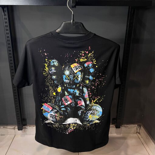 OFFWHITE BLACK TSHIRT MULTI PRINT - Image 3