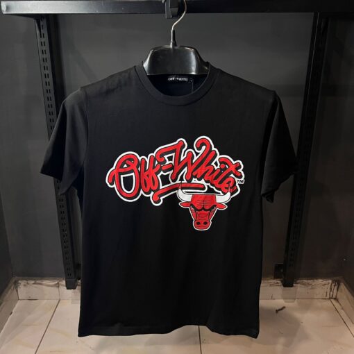 OFFWHITE BLACK TSHIRT RED BULL PRINT