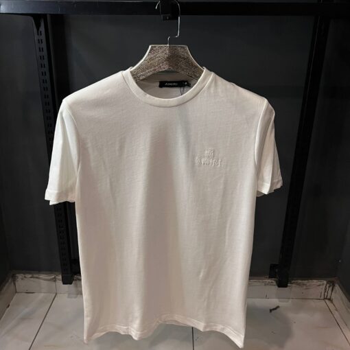 AMIRI WHITE TSHIRT WHITE EMBROIDERY