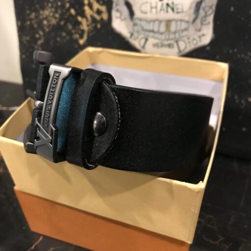 LOUIS VUITTON GREY BUCKLE BELT - Image 3