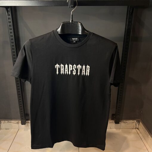 TRAPSTAR BLACK TSHIRT WHITE EMBROIDERY